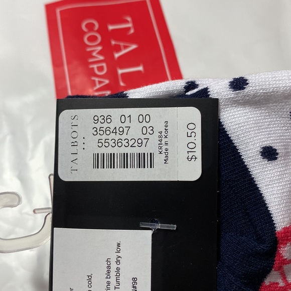 🦞TALBOTS One-Size Trouser Socks,🦞Lobster Design, NWT - Picture 6 of 7